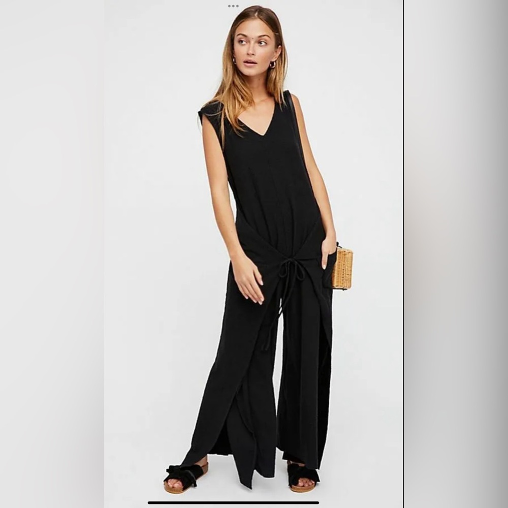 Free People Beach Numero Uno Wrap Jumpsuit